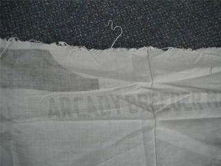 Vintage Feedsack Fabric WHITE BOLLS OF COTTON ON PINK & WHITE 