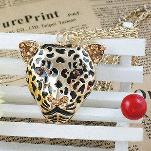 Betsey Johnson Synchronous ferocious panther head necklace #BJ X95Y