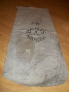 Vintage FW Bemis A Extra Heavy Seamless Feed Seed Sack good for decor