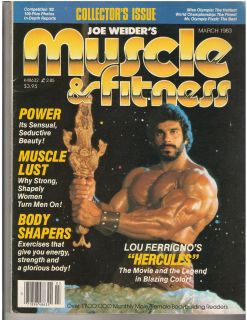   Bodybuilding Muscle Fitness Magazine Lou Ferrigno Autographed 8 92