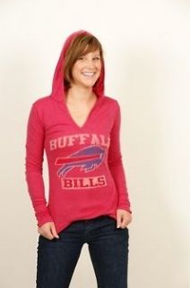 New Authentic Junk Food Ladies NFL Buffalo Bills Hooded Long Sleeve 