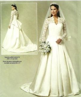 KATE MIDDLETON WILLIAM ROYAL WEDDING DRESS SEWING PATTERN 249 5731 SZ 