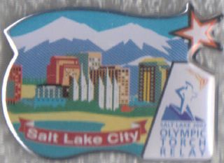 Nice 2002 Salt Lake City, Utah Olympic Torch Relay Pin