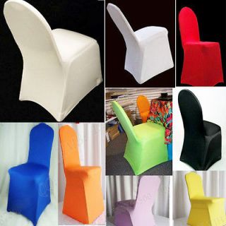   Sale Polyester Folding Banquet Universal Chair Covers Wedding 9 Colors