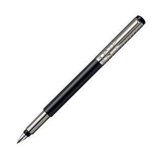 Parker Vector Fountain Pen, Black, Chiselled Stainless Steel