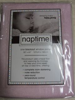 Naptime Blackout Window Panel Curtain~ NIP~Light Pink 50x63 Temp 