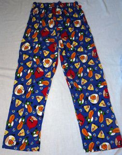 NEW Mens Angry Bird Blue Lounge Pajama PJs Bottoms Sizes Medium Large