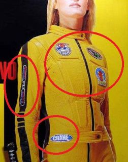   HALLOWEEN PARTY MOVIE COSTUME KILL BILL 5PATCH SET FOR YOUR JUMPSUIT