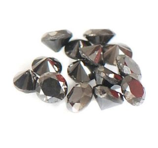 00 Ct Certified Earth Mined Round Cut Black Diamonds for Jewelry 