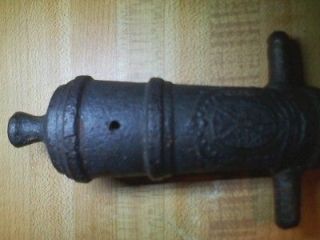 Antique vintage miniature cast iron signal cannon, very unusual