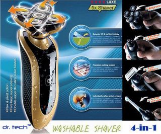 Dr. Tech 4 in 1 Electric Shaver [5 Heads Shaver+Hair+Vi​brissa 