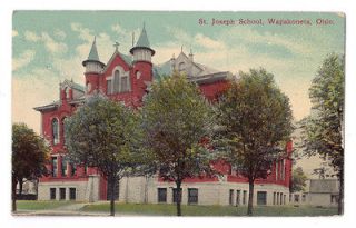 Ohio postcard Wapakoneta, St. Joseph School ca 1914