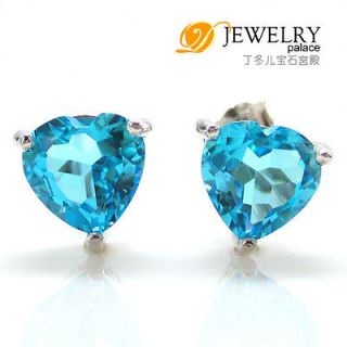 blue topaz stud earrings in Fine Jewelry