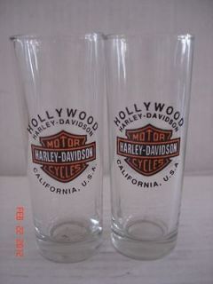 Harley Davidson HOLLYWOOD California Shot Glasses (Set of 2) NEW