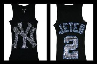 NY New York Yankees Derek Jeter Bling Jersey Tank Top T