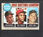 1968 Topps Baseball #1 N.L BATTING LEADERS (CLEMENTE)EX/MT
