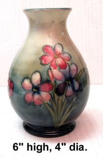   William Moorcroft English Pottery Spring Flowers Vase c.1928 1949