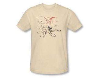 Licensed Hobbit Journey Tolkien The Lonely Mountain Dragon T Shirt 