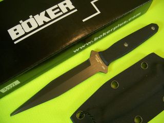 BOKER Plus   BESH WEDGE double edge NECK KNIFE w/ G 10   Titanium 440C 