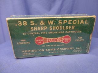 Vintage REMINGTON 38 Special Sharp Shoulder DOG BONE Box