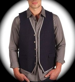 Robert Graham BRENT (4XL) Stunning Quilted Back PinStripes Vest 