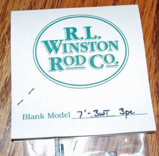 Winston WT Trout 3WT 7FT Fly Rod Blank w/Guide Set!