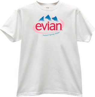 EVIAN french mineral bottled water t shirt