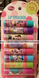 NEW 2012 SMACKERS Lip Balm MINNIE MOUSE+DAISY DUCK 8pc Set Party Pack 