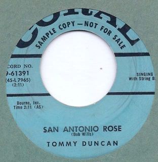    TOMMY DUNCAN San Antonio Rose/Time Changes Everything CORAL BOPPER