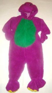 Barney Purple Dinosaur Plush Deluxe Fleece Warm Halloween Costume Boy 