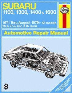   Manual Subaru 1100,1300,1400​,1600 1971 Aug 1979 (Fits Subaru Brat