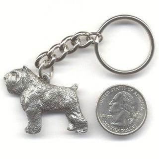 BOUVIER des FLANDRES KEYCHAIN   CHARM   PENDANT in FINE PEWTER   FREE 