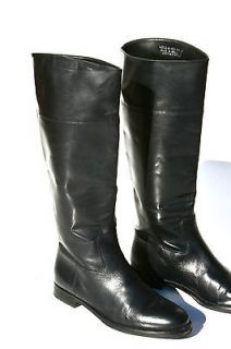 Womens Polo RALPH LAUREN tall Black Leather RIDING Boots Sz 6.5