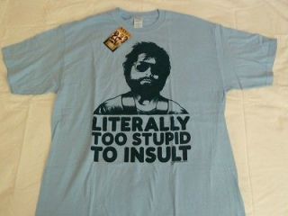 Zach Galifianakis The Hangover T Shirt Alan Too Stupid to Insult Mens 