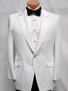 40 R White Tuxedo Dinner Jacket Costume Theatre Cheap Cruise Tux Coat 