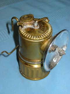Brass Vertical Justrite Miners Carbide Cap Lamp Mine Light Undergro 