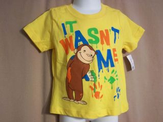 BOYS 12 months NWT Curious George yellow short sleeve t shirt 12M