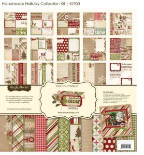 Simple Stories Christmas~HAND​MADE HOLIDAY~12x12 Paper Kit Scrapbook 