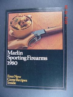 1980 Marlin Arms Firearms Gun Catalog