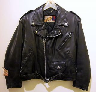   PERFECTO #618 Black LEATHER MOTORCYCLE Jacket M.BRANDO RAMONES MINT