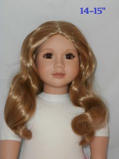   Doll Wig Fits My Twinn or Apple Valley Dolls Golden Blonde Center Part