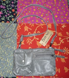 NWT Bueno Collection Distressed Gray Cross Body Bag Handbag Clutch