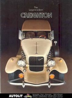 1981 Creighton Bremen Ford Pinto Kit Car Sales Brochure