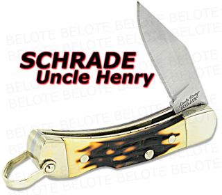 Schrade Uncle Henry Smokey Staglon Lockback Knife LB2