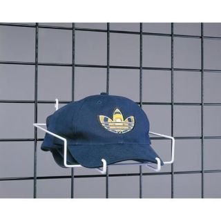 White Baseball Cap Displayers Fits Gridwall Holds 10 Hats Deep