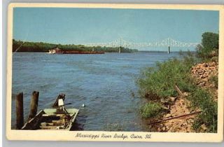 Postcard Mississippi River BridgeCairo,Illinois/IL
