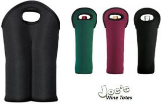 Joes USA   Neoprene Single or Double Bottle Wine Totes
