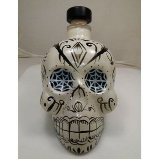 1PC Crystal Head Skull Vodka Empty Skull Bottle Handpainted 750ml 