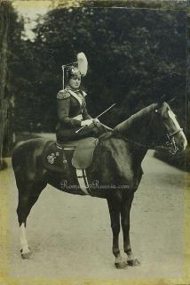 Russian Empress Alexandra wearing Uhlan uniform