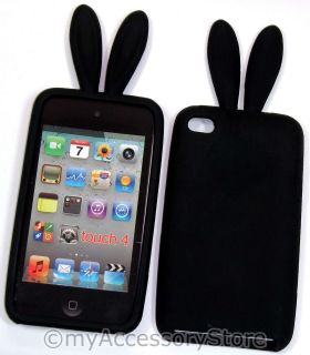 iPod Touch 4 4th GEN Bunny Rabbit Ear Silicone Rubber Protector Skin 